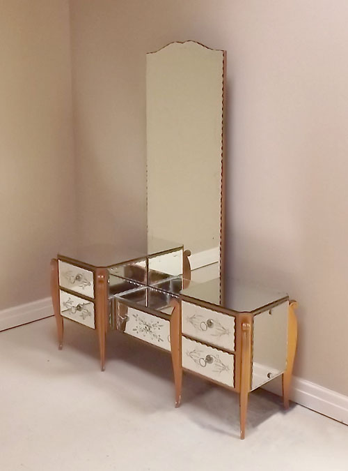 wonderful vintage french mirrored dressing table